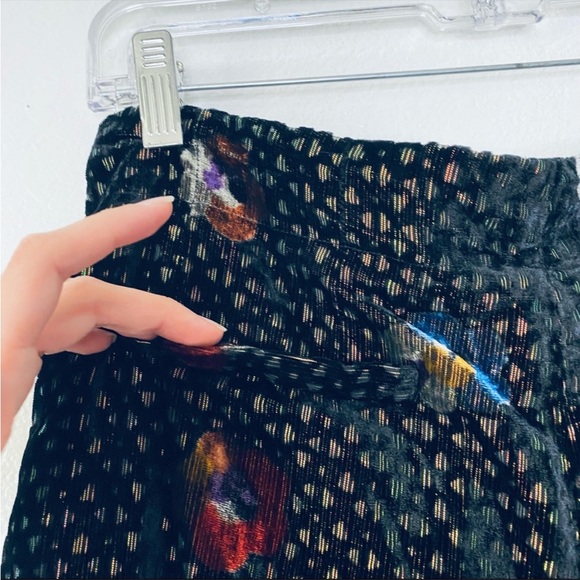 COPY - Anthropologie Eva Franco Velvet Metallic Pasquette Floral Wide Leg Pants… - Picture 7 of 14